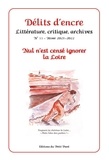  Collectif - Délits d'encre n°33 : Nul n'est censé ignorer la Loire.