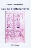  EGV Editions - Liste des Dépôts d'archives.