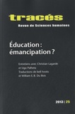 Yaël Kreplak et Pierre Saint-Germier - Tracés N° 25/2013 : Education : émancipation ?.