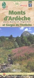  FFRandonnée - Monts d'Ardèche Parc naturel régional et Gorges de l'Ardèche - 1/60 000.