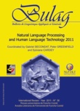 Gabriel Secondat et Peter Greenfield - Bulag N° 36 : Natural Language Processing and Human Language Technology 2011.