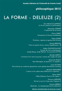 Louis Ucciani - Philosophique N° 2013 : La forme - Deleuze (2).