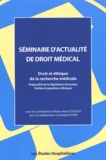 Actes de Colloque - Droit et éthique de la recherche médicale - Originalité de la législation française, limites et questions éthiques.