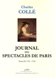 Charles Collé - Journal des spectacles de Paris - Tome 3 (1751-1754).