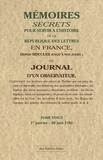  Bachaumont et Mathieu-François Pidansat de Mairobert - Mémoires secrets ou Journal d'un observateur - Tome 20 (1782).