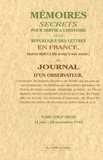  Bachaumont et François Mouffle d'Angerville - Mémoires secrets ou Journal d'un observateur - Tome 23, 12 juin-26 novembre 1783.