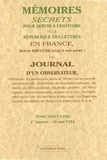  Bachaumont et François Mouffle d'Angerville - Mémoires secrets ou Journal d'un observateur - Tome 25, 1er Janvier-18 Mai 1784.