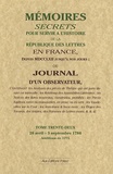  Bachaumont et François Mouffle d'Angerville - Mémoires secrets ou Journal d'un observateur - Tome 32, 28 avril-5 septembre 1786.