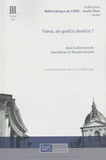 Sara Brimo et Pascale Gonod - Vieux, de quel(s) droit(s) ? - Actes des journées du 6 et 7 octobre 2022.