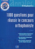 Céline Voisin - 1000 questions pour réussir le concours orthophoniste.
