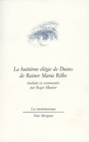 Rainer Maria Rilke - Huitieme Elegie De Duino. Edition Bilingue Francais-Allemand.