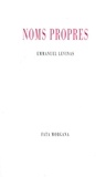 Emmanuel Levinas - Noms propres.