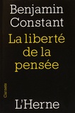 Benjamin Constant - La liberté de la pensée.