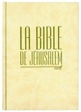  Ecole biblique de Jérusalem - La Bible de Jérusalem - Compacte reliée blanche, tranche dorée.