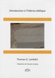 Thomas O. Lambdin - Introduction à l'hébreu biblique.