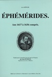 Jean Kepler - Ephémérides - Ans 1617 à 1636 compris.