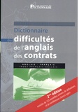 Frédéric Houbert - Dictionnaire des difficultés de l'anglais des contrats - Anglais-français - Index français-anglais.