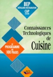 Jean-Philippe Vichard - Connaissances technologiques de cuisine.