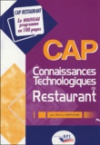 Olivier Sapelkine - CAP Connaissances Technologiques de Restaurant.