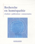 Pierre Belon - Recherche en homéopathie - Résultats, publications, commentaires.