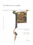  Guillaume d'Aquitaine - Le néant et la joie - Edition bilingue français-occitan.