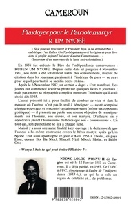 Cameroun. Plaidoyer pour le patriote martyr Ruben Um Nyobè