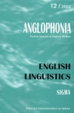  Collectif - Anglophonia N° 12/2002 : English Linguistics.