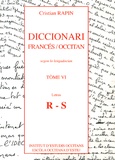 Christian Rapin - Diccionari francés-occitan - Tome 6, Letras R-S.