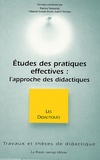 Patrice Venturini et  Collectif - Etudes Des Pratiques Effectives : L'Approche Des Didactiques.