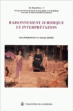  Publi Sorbonne - Raisonnement Juridique Et Interpretation. Journee D'Etudes Internationale, 14 Juin 1999.