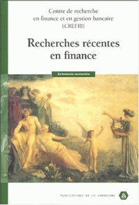 Julien Le Maux et Christophe Hénot - Recherches récentes en finance.