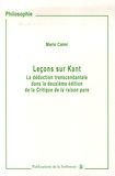Mario Caimi - Leçons sur Kant - La déduction transcendantale dans la deuxième édition de la Critique de la raison pure.