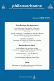  Publications de la Sorbonne - Philonsorbonne N° 5/Année 2010-2011 : .