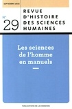 Anne-Sophie Chambost - Revue d'histoire des sciences humaines N° 29, septembre 2016 : Les sciences de l'homme en manuels.