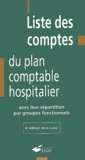 Jean-Claude Delnatte - Liste des comptes du plan comptable hospitalier avec leur répartition par groupes fonctionnels. - 6ème édition.