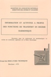 Bernard Verlant - Information et activités à propos des fonctions de transfert en régime harmonique.