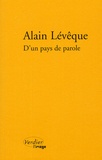 Alain Lévêque - D'un pays de parole.