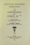 Charles Duclos - Les confessions du Comte de C....