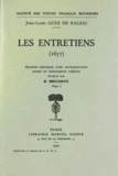 De balzac jean-louis Guez - Les Entretiens - I.