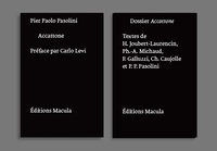 Accattone de Pier Paolo Pasolini. scénario et dossier. Contient : 2 volumes
