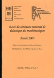 Corine Castela et Catherine Houdement - Actes du séminaire national de didactique des mathématiques - Année 2005.