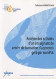 CRDP Lorraine - Analyse des activités d'un enseignant de centre de formation d'apprentis géré par un EPLE.