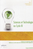 François Cauchon - Sciences et technologies au cycle 3 - Des programmes à la classe.