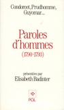 Elisabeth Badinter - Paroles d'hommes (1790-1793).