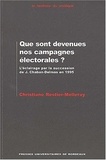 Christiane Restier-Melleray - Que Sont Devenues Nos Campagnes Electorales ? L'Eclairage Par La Succession De Jacques Chaban-Delmas En 1995.