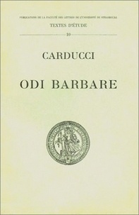 Giosué Carducci - Odi Barbare.