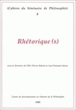 Olivier Reboul et Jean-François Garcia - Rhétorique(s) - Cahiers du séminaire de philosophie 9.