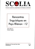 Nicolas Gagean - Scolia N° 16/2003 : Rencontres linguistiques en Pays Rhénan 12.
