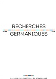 Aurélie Choné et Catherine Repussard - Recherches germaniques N° 46/2016 : .
