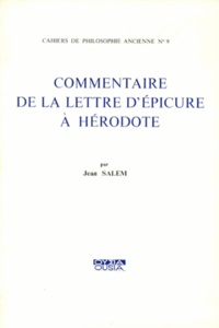 Jean Salem - Commentaire de la lettre d'Epicure à Hérodote.